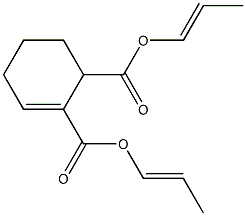 2-Cyclohexene-1,2-dicarboxylic acid bis(1-propenyl) ester Structure