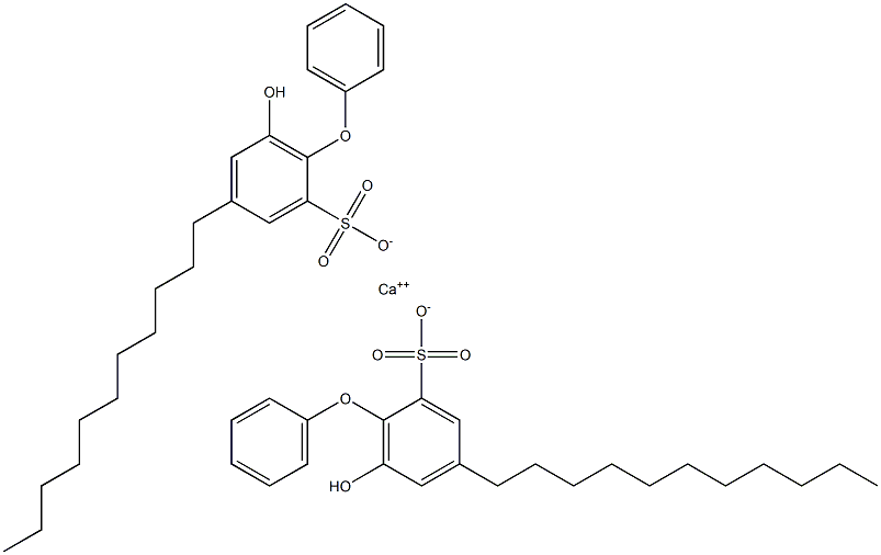 ビス(6-ヒドロキシ-4'-ウンデシル[オキシビスベンゼン]-2-スルホン酸)カルシウム 化学構造式