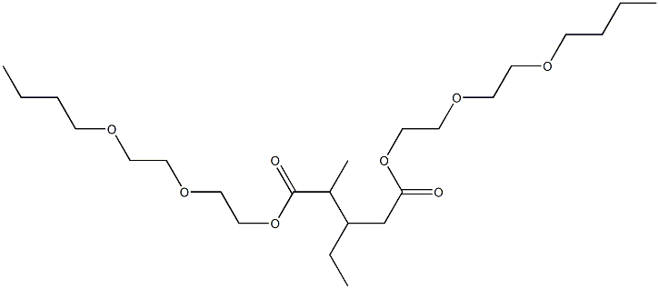 3-Ethyl-4-methylglutaric acid bis[2-(2-butoxyethoxy)ethyl] ester,,结构式