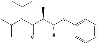 (2R,3R)-N,N-Diisopropyl-3-(phenylthio)-2-methylbutanamide,,结构式