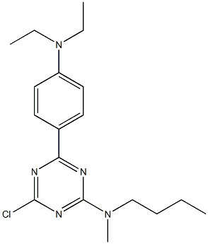  2-(4-Diethylaminophenyl)-4-(butylmethylamino)-6-chloro-1,3,5-triazine