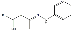 3-(2-Phenylhydrazono)butanimidic acid,,结构式