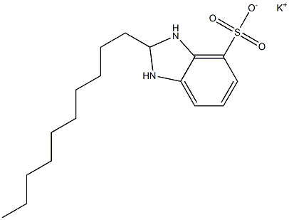 2-Decyl-2,3-dihydro-1H-benzimidazole-4-sulfonic acid potassium salt Struktur