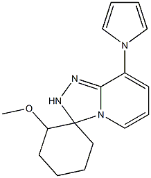 8-(1H-Pyrrol-1-yl)-2'-methoxyspiro[1,2,4-triazolo[4,3-a]pyridine-3(2H),1'-cyclohexane],,结构式