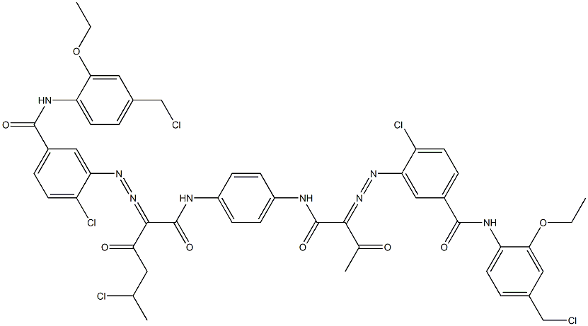 3,3'-[2-(1-Chloroethyl)-1,4-phenylenebis[iminocarbonyl(acetylmethylene)azo]]bis[N-[4-(chloromethyl)-2-ethoxyphenyl]-4-chlorobenzamide]