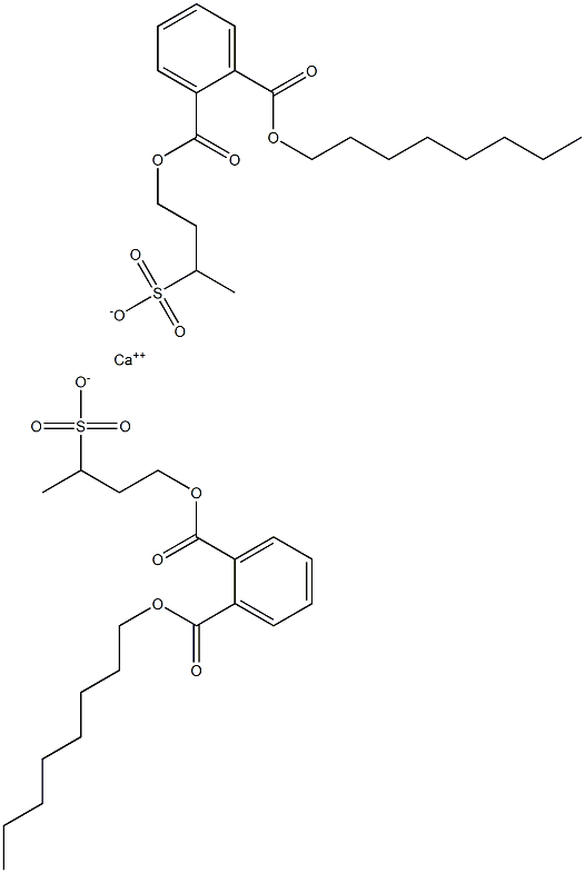Bis[4-[(2-octyloxycarbonylphenyl)carbonyloxy]butane-2-sulfonic acid]calcium salt Structure