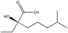 [R,(-)]-2-Ethyl-2-hydroxy-6-methylheptanoic acid 结构式
