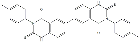 1,1',2,2'-Tetrahydro-3,3'-bis(4-methylphenyl)-2,2'-dithioxo[6,6'-biquinazoline]-4,4'(3H,3'H)-dione Structure