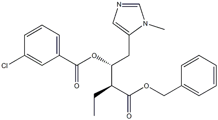 (2S,3R)-2-Ethyl-4-[(1-methyl-1H-imidazol)-5-yl]-3-(3-chlorobenzoyl)oxybutanoic acid benzyl ester|