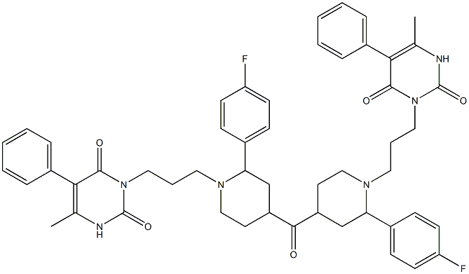 4-Fluorophenyl[1-[3-[(2,6-dioxo-5-phenyl-4-methyl-1,2,3,6-tetrahydropyrimidin)-1-yl]propyl]piperidin-4-yl] ketone