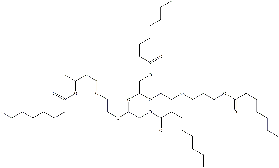 2,2'-[Oxybis[2,1-ethanediyloxy(2,1-ethanediyl)oxy]]bis(ethanol octanoate),,结构式