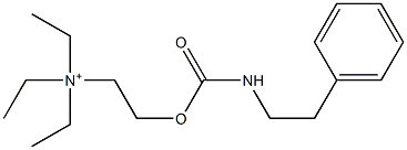 2-[[(フェネチルアミノ)カルボニル]オキシ]-N,N,N-トリエチルエタンアミニウム 化学構造式