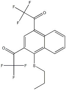 2,4-Bis(trifluoroacetyl)-1-propylthionaphthalene Structure