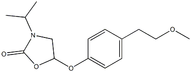 3-イソプロピル-5-[4-(2-メトキシエチル)フェノキシ]オキサゾリジン-2-オン 化学構造式