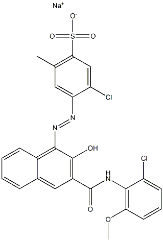3-Chloro-6-methyl-4-[[3-[[(2-chloro-6-methoxyphenyl)amino]carbonyl]-2-hydroxy-1-naphtyl]azo]benzenesulfonic acid sodium salt