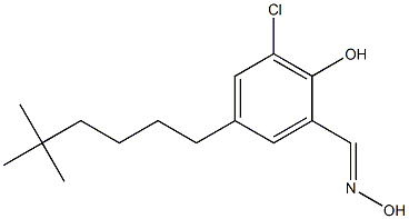 4-(5,5-Dimethylhexyl)-6-chloro-2-(hydroxyiminomethyl)phenol Struktur