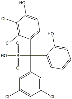 (3,5-Dichlorophenyl)(2,3-dichloro-4-hydroxyphenyl)(2-hydroxyphenyl)methanesulfonic acid Structure