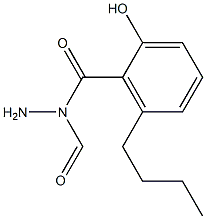 6-Butylsalicylic acid N-formyl hydrazide,,结构式