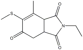 2-Ethyl-3a,4,5,7a-tetrahydro-7-methyl-6-(methylthio)isoindoline-1,3,5-trione 结构式