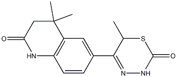 3,4-Dihydro-4,4-dimethyl-6-[(3,6-dihydro-6-methyl-2-oxo-2H-1,3,4-thiadiazin)-5-yl]quinolin-2(1H)-one