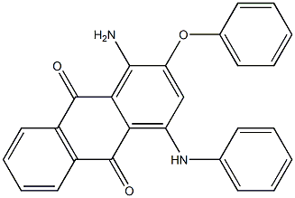 1-Amino-2-phenoxy-4-anilino-9,10-anthraquinone 结构式