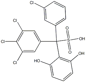 (3-Chlorophenyl)(3,4,5-trichlorophenyl)(2,6-dihydroxyphenyl)methanesulfonic acid