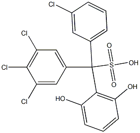  (3-Chlorophenyl)(3,4,5-trichlorophenyl)(2,6-dihydroxyphenyl)methanesulfonic acid