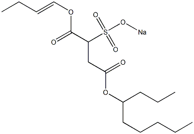 2-(Sodiosulfo)succinic acid 4-nonyl 1-(1-butenyl) ester 结构式