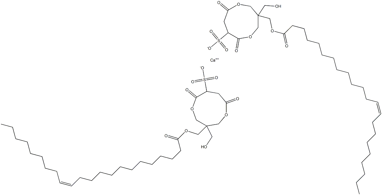 Bis[1-[[[(Z)-1-oxo-13-docosen-1-yl]oxy]methyl]-1-(hydroxymethyl)-4,7-dioxo-3,8-dioxacyclononane-6-sulfonic acid]calcium salt|