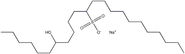 7-Hydroxytricosane-12-sulfonic acid sodium salt Structure