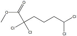 2,2,6,6-テトラクロロヘキサン酸メチル 化学構造式