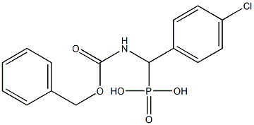 (ベンジルオキシカルボニルアミノ)(4-クロロフェニル)メチルホスホン酸 化学構造式