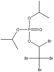りん酸ジイソプロピル1,2,2,2-テトラブロモエチル 化学構造式