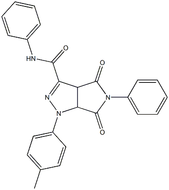 1,3a,4,5,6,6a-Hexahydro-4,6-dioxo-N-phenyl-5-(phenyl)-1-(4-methylphenyl)pyrrolo[3,4-c]pyrazole-3-carboxamide Structure
