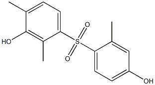 3,4'-Dihydroxy-2,2',4-trimethyl[sulfonylbisbenzene] Structure