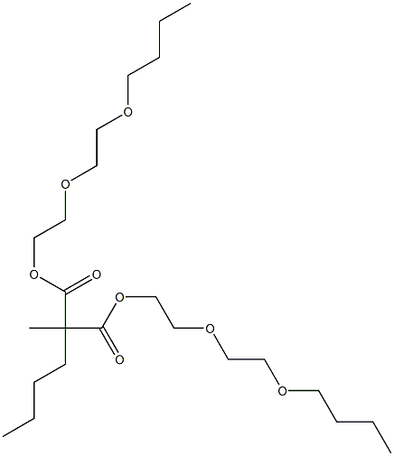 Butylmethylmalonic acid bis[2-(2-butoxyethoxy)ethyl] ester,,结构式