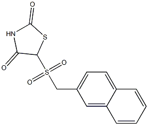 5-(2-Naphthalenylmethylsulfonyl)thiazolidine-2,4-dione 结构式