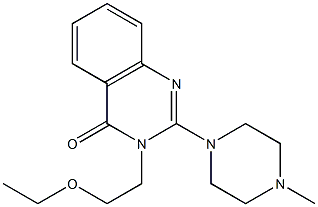 2-(4-Methylpiperazin-1-yl)-3-(2-ethoxyethyl)quinazolin-4(3H)-one,,结构式