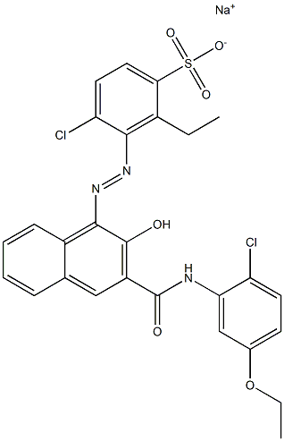  4-Chloro-2-ethyl-3-[[3-[[(2-chloro-5-ethoxyphenyl)amino]carbonyl]-2-hydroxy-1-naphtyl]azo]benzenesulfonic acid sodium salt