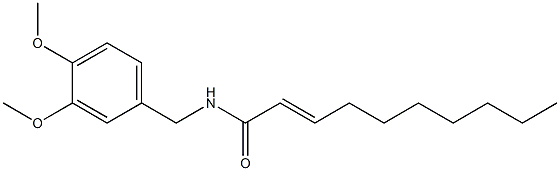 N-(3,4-Dimethoxybenzyl)-2-decenamide,,结构式