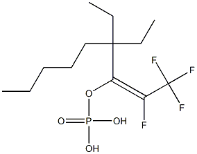 りん酸ジエチル[(Z)-1-ヘキシル-2,3,3,3-テトラフルオロ-1-プロペニル] 化学構造式