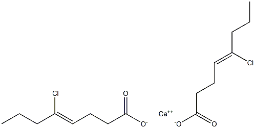 ビス(5-クロロ-4-オクテン酸)カルシウム 化学構造式