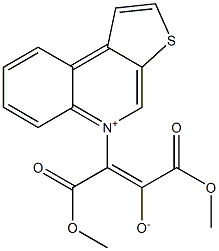 (E)-1,2-Bis(methoxycarbonyl)-2-[(thieno[2,3-c]quinolin-5-ium)-5-yl]ethene-1-olate Structure