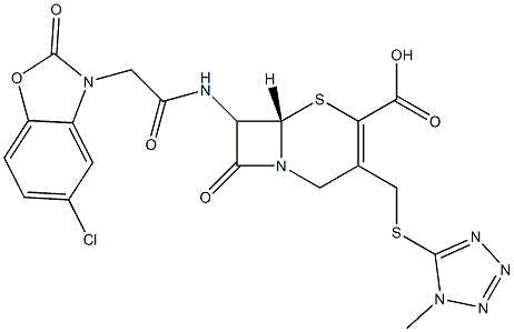 7-[[[(5-Chloro-2,3-dihydro-2-oxobenzoxazol)-3-yl]acetyl]amino]-3-[[(1-methyl-1H-tetrazol-5-yl)thio]methyl]cepham-3-ene-4-carboxylic acid