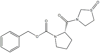 (2S)-2-[[(Thiazolidine 1-oxide)-3-yl]carbonyl]pyrrolidine-1-carboxylic acid benzyl ester Structure