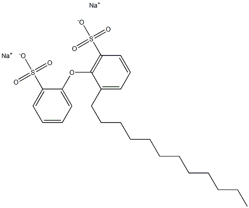 2'-ドデシル[オキシビスベンゼン]-2,6-ジスルホン酸ジナトリウム 化学構造式