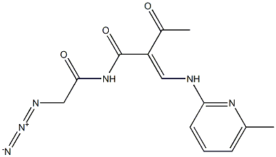 N-[1,3-Dioxo-2-[(6-methyl-2-pyridinyl)aminomethylene]butyl]-2-azidoacetamide Structure