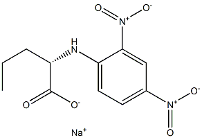 [S,(+)]-2-(2,4-Dinitroanilino)valeric acid sodium salt Structure