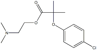2-(4-Chlorophenoxy)-2-methylpropionic acid 2-(dimethylamino)ethyl ester,,结构式