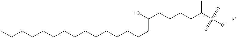 7-Hydroxydocosane-2-sulfonic acid potassium salt Structure